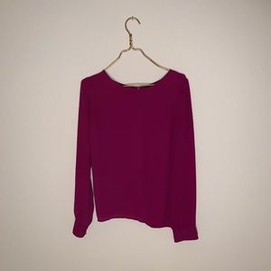 Fuscia open back blouse